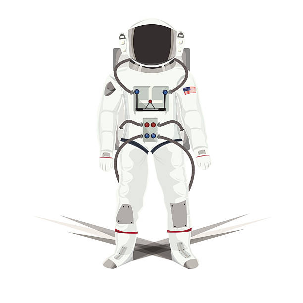 Illustration of Astronauts isolated white Illustration of Astronauts isolated white space suit stock illustrations