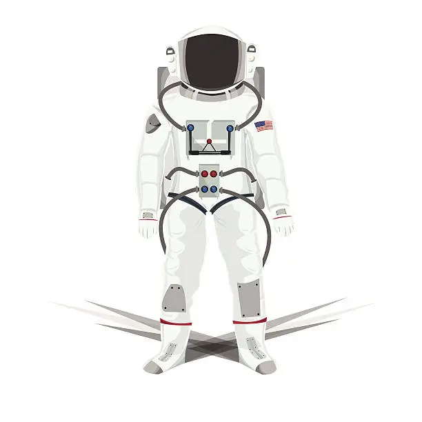 Vector illustration of Illustration of Astronauts isolated white