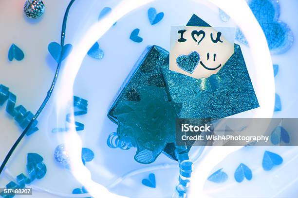 Lovely Valentine Stock Photo - Download Image Now - Birthday, Birthday Present, Blue