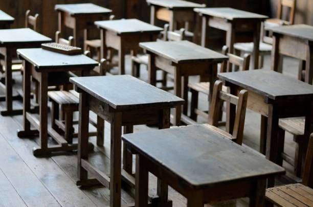 istock Wooden desks 517489413