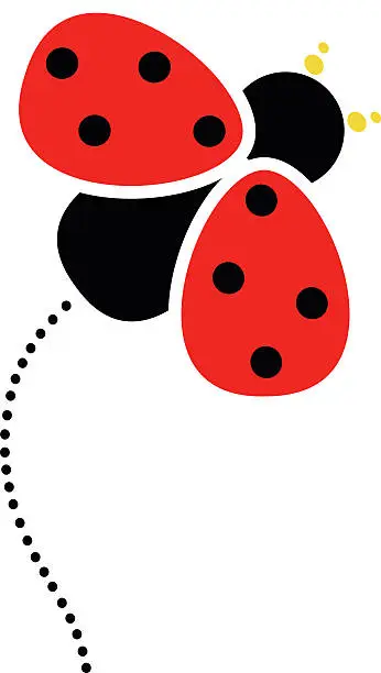 Vector illustration of Ladybug design element