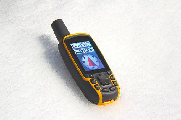 GPS receiver on the snow.