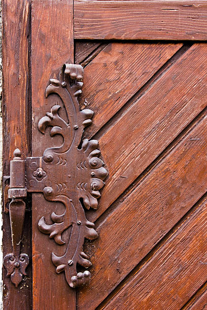 istock Vintage iron door hinges. 517494800