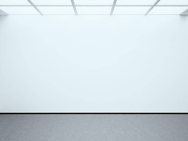 istock Photo blank white empty wall contemporary gallery. Modern open space 517495198