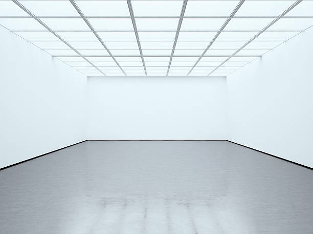 istock Photo blank white empty room contemporary gallery. Modern open space 517495252