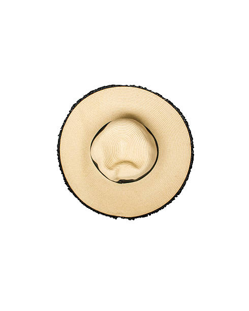 istock top view of straw hat on white 517496292