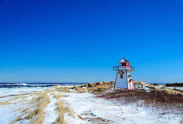 istock Covehead lighthouse with ice breakup in Atlantic 517496498