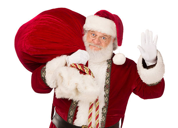 istock Real Santa Claus carrying gift bag 517498643