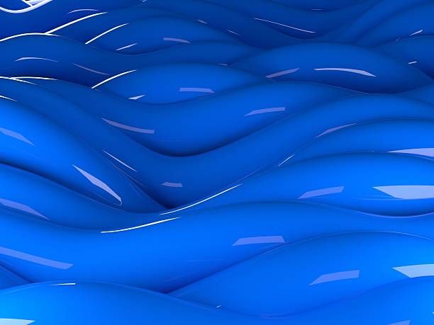 istock Abstract background, blue sea or water waves, 3d illustration 517499828