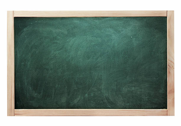 istock Classroom black chalk board green color isolated on white 517501042