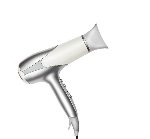 istock Gray hairdryer isolated on white 517503311