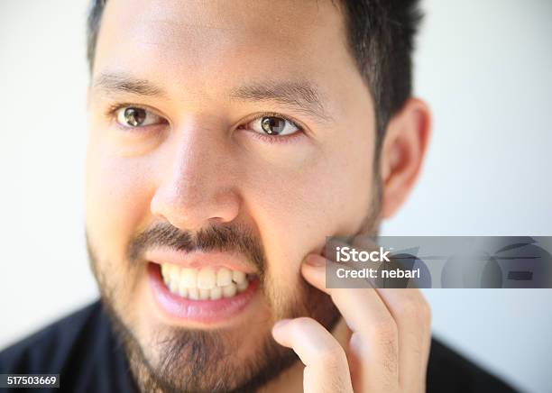 Man With Itchy Beard Stock Photo - Download Image Now - Human Face, Skin Condition, Men