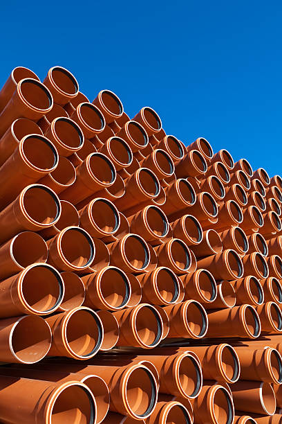 istock orange Industrial pipes pvc stock 517511410