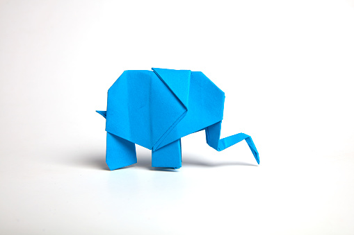 Origami Blue elephant