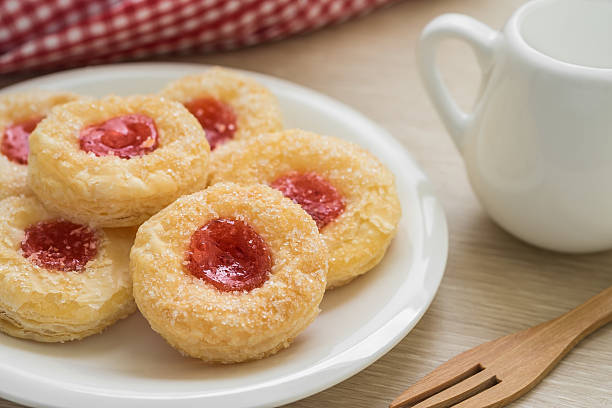istock Puff pastry cookies filled with jam 517514798