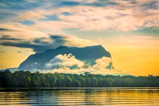 Cerro Yacapana from Pasiva River, Amazon State Venezuela