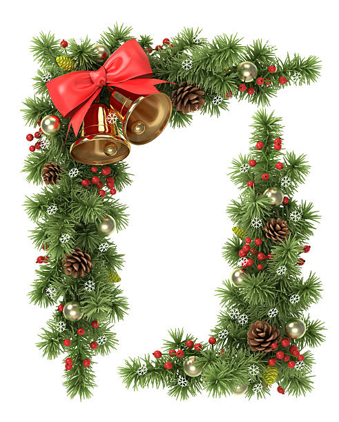 árbol de navidad de la esquina. - twig frame picture frame branch fotografías e imágenes de stock