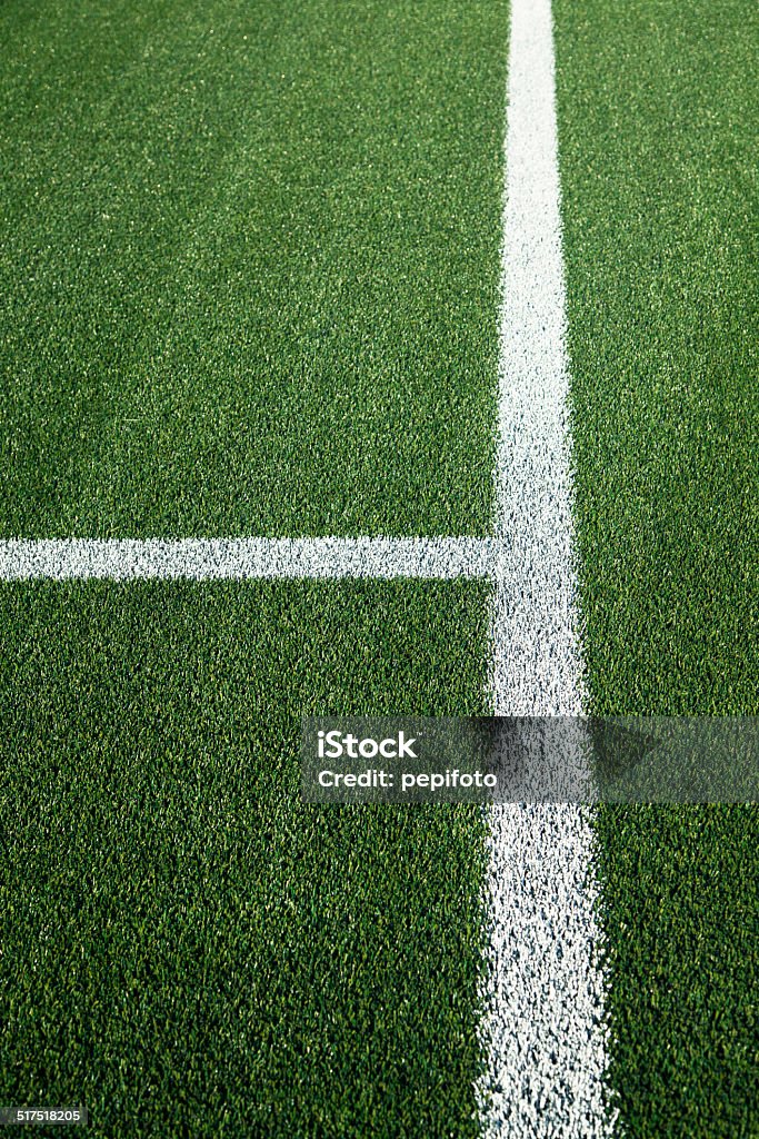 White Line auf Sports Field - Lizenzfrei Am Rand Stock-Foto