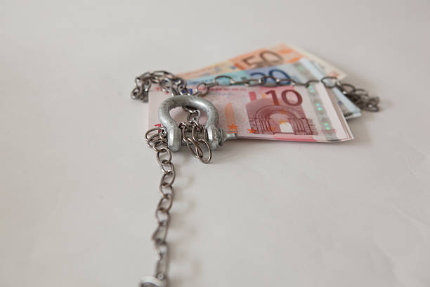 istock euros large lock bolt tied up silver chain 517518629