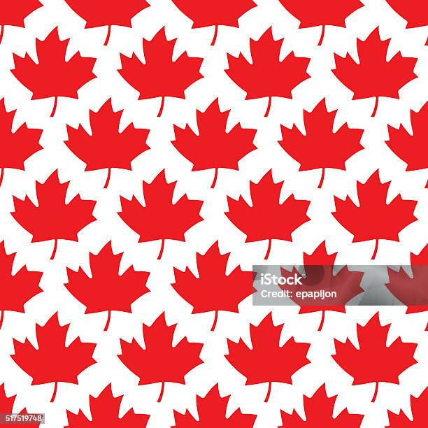 Seamless Wrapping Paper Red Maple Leafs Stock Illustration - Download Image Now - Canadian Flag, Abstract, Back Lit