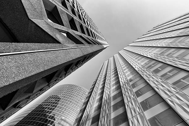 istock Black and White View of Modern Buildings 517520079