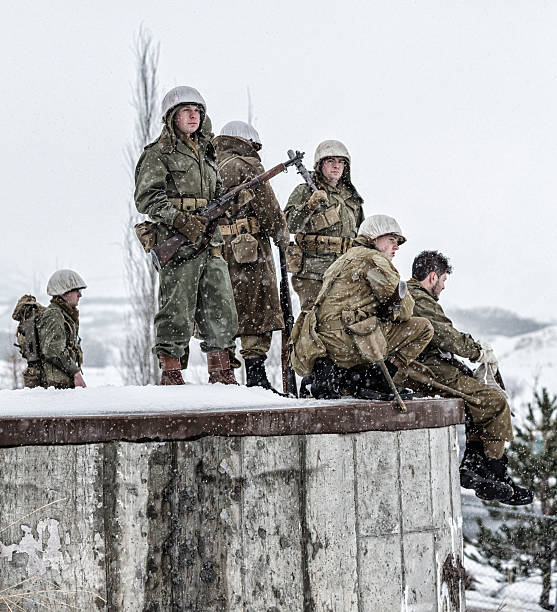 istock WWII US Army Soldiers Platoon Guarding Concrete Bunker 517520374