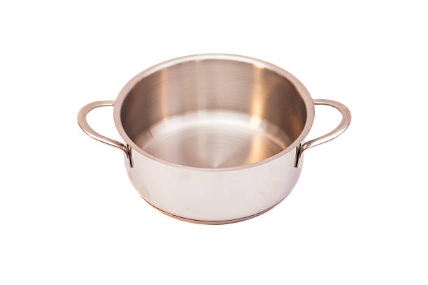 istock Stainless steel pot without cover 517520923