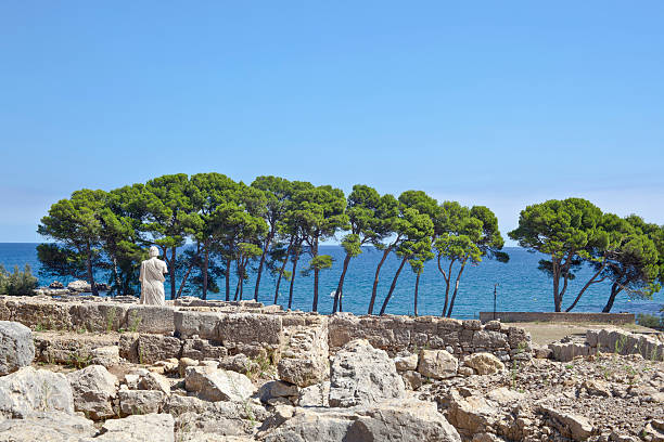 Ancient greek ruins in Empuries Ancient greek ruins in Empuries, Girona, Catalonia, Spain greco stock pictures, royalty-free photos & images