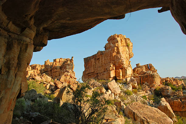 stadsaal 동굴을 세더버그 자연 보호 구역, 남아프리카 - sentinal 뉴스 사진 이미지
