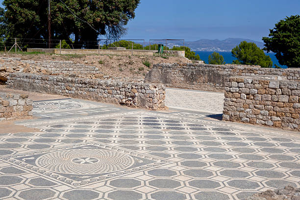 istock Ancient greek mosaic in Empuries 517522750