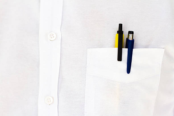 istock Ready to Write: Two Pens in White Shirt Pocket 517523742