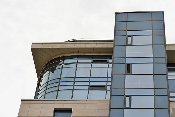 istock Tip stylish new building. Snapshot from bottom up 517524155