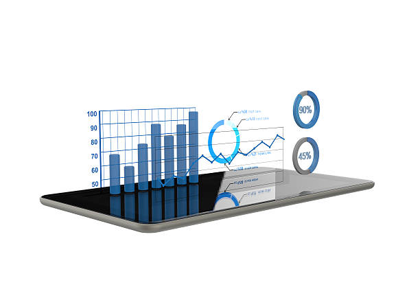 istock Diagrams and charts projecting from tablet 517524840