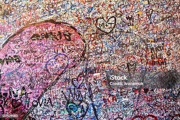 Wall Full Of Messages In Juliets House Stock Photo - Download Image Now - Passion, Romeo - Fictional Character, Arranging