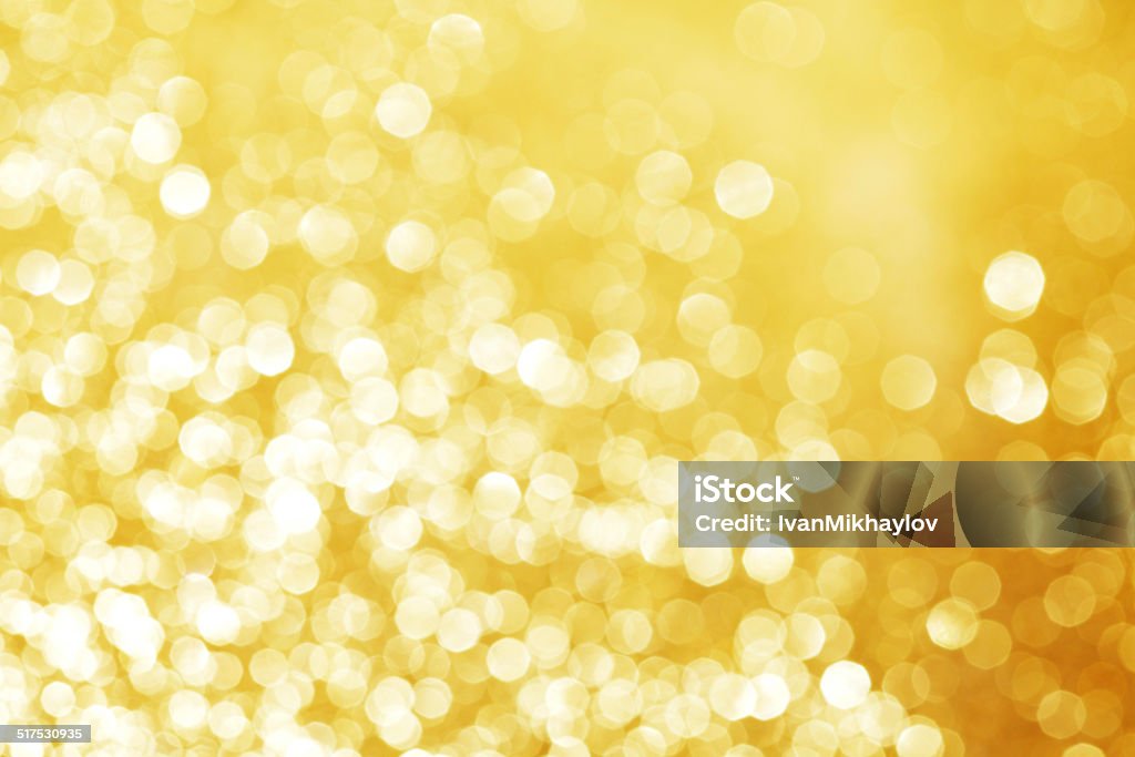 Festive background Golden festive glitter background with defocused lights Abstract Stock Photo