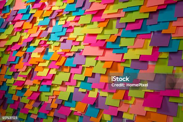 Many Of Colorful Stickers Stock Photo - Download Image Now - Empty, Horizontal, Label