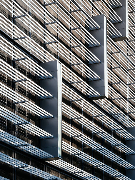 detalhes da arquitetura moderna fachada estrutura projeto padrão - architecture abstract macro built structure - fotografias e filmes do acervo