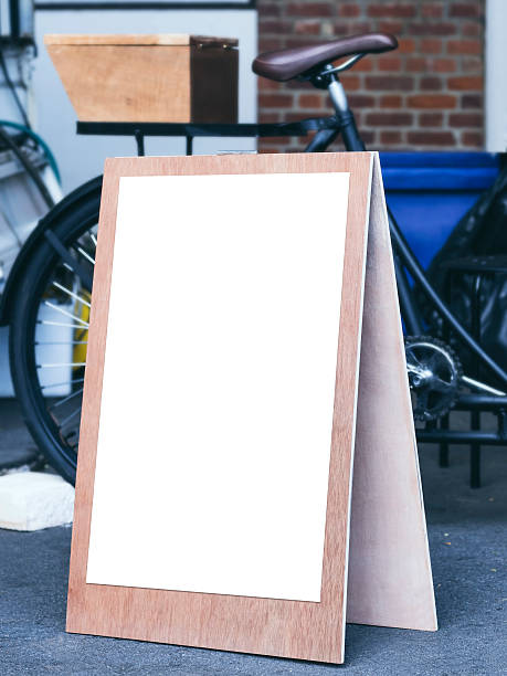 istock Signboard stand Mock up Poster Frame Shop front 517533234