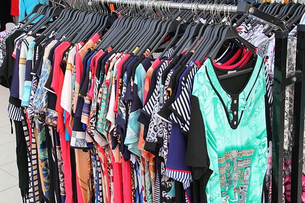 istock colorful shirts in a shop 517534573