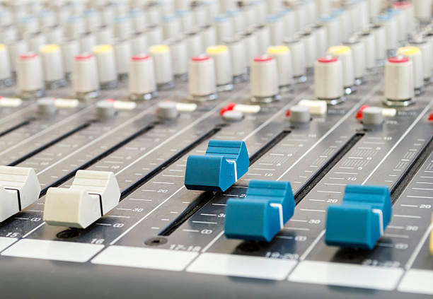 istock Closeup of audio mixing console 517534951