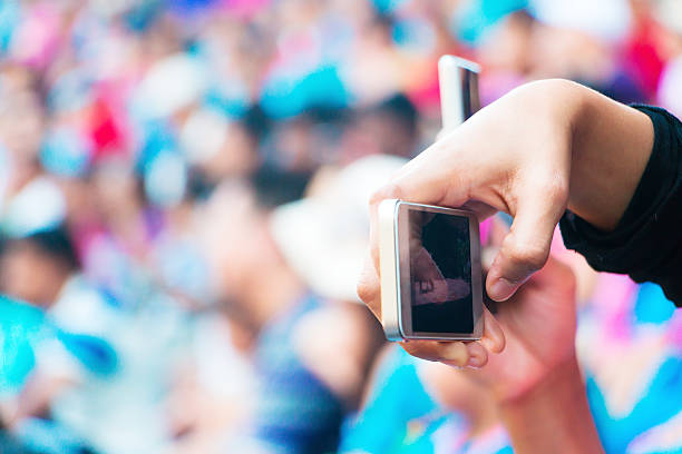 Modern tourist take photo with smart phone