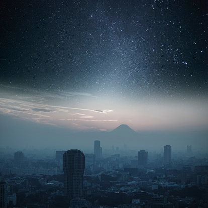 Tokyo sin luces de noche photo