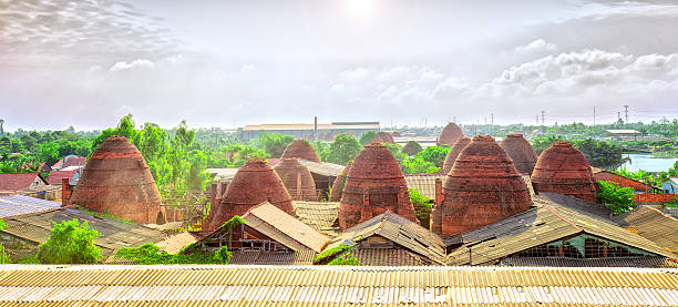 istock Brickyard village panoramic view from above 517541624