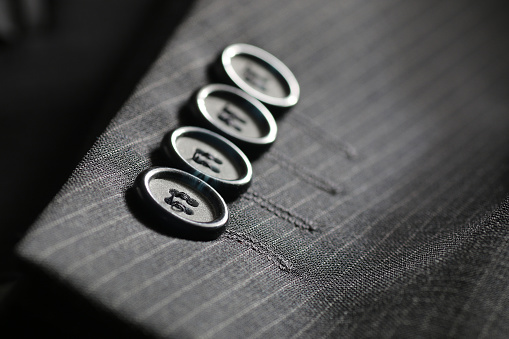 button suit stripe