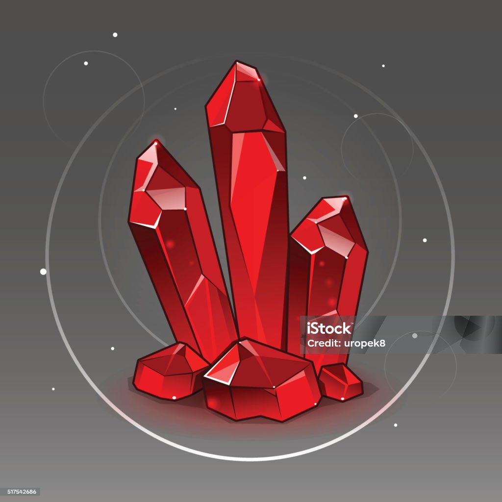 Animation Red Crystal Red Crystal Set Stock Illustration - Download Image Now - Abstract ...
