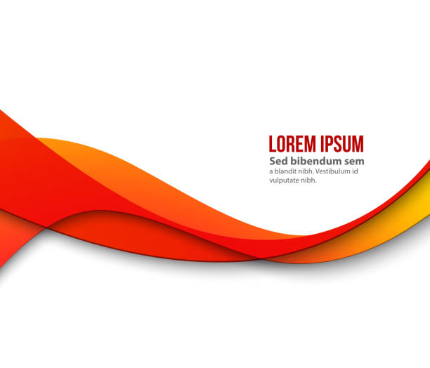 Abstract smooth wave motion illustration Abstract smooth color wave vector. Curve flow orange motion illustration. Orange wave red and yellow food stock illustrations