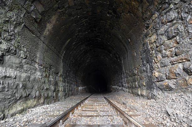 istock Entrance in old railroad tunnel 517547828