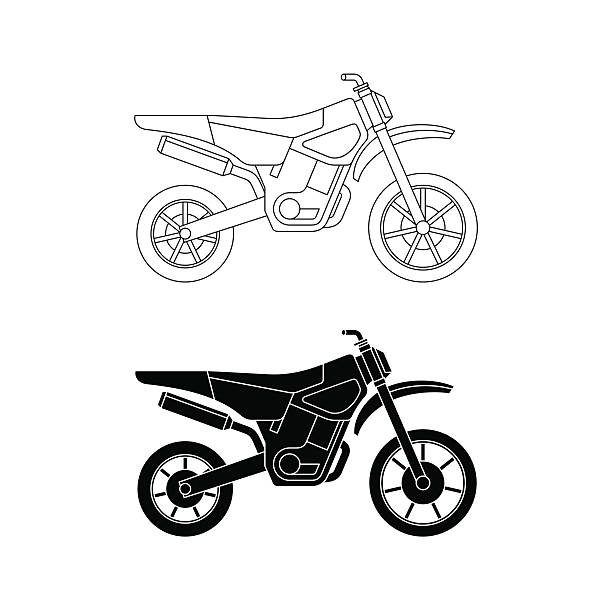 ilustrações de stock, clip art, desenhos animados e ícones de ícones de motocicleta linha. - motorsprot