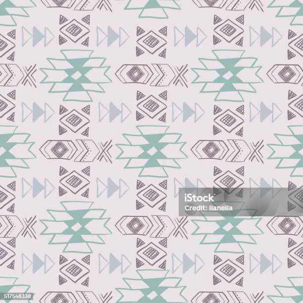 Primitive Native Pattern Native American Seamless Pattern Stock Illustration - Download Image ...