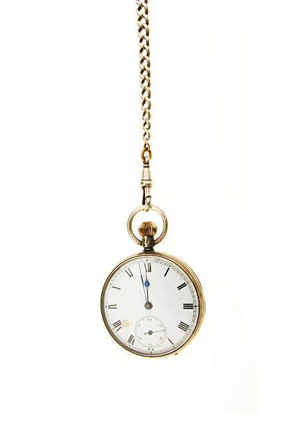 relógio de bolso pendurado numa cadeia - pocket watch imagens e fotografias de stock